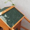 Garden Chicken Coop for 1-2 Chickens with Brooding Area, House and Open Space, Made of Wood and Metal, 179x67x115 Cm