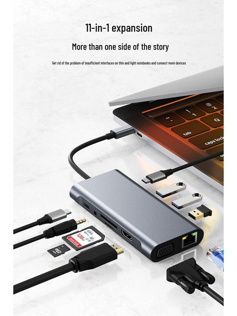11-in-1 USB-C to 4K60Hz HD Expansion Dock for Laptops