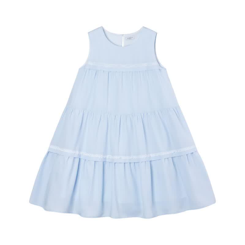 Mucmukn Girls' Seashell Bay Lyocell Cool-Touch Lace Sleeveless Dress