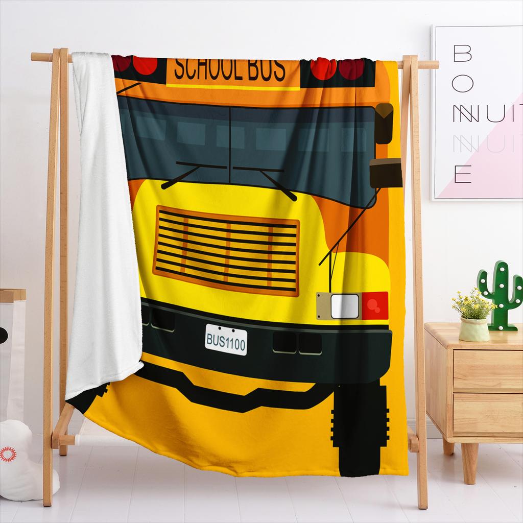 Blanket Flannel Blanket Construction Vehicle Machinery 3D Digital Printing Blanket Blanket