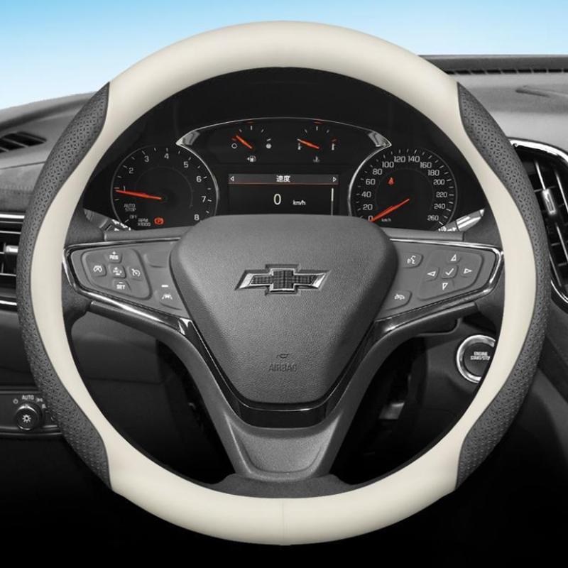 Leather Car Steering Wheel Cover for Chevrolet Aveo Onix S10 Max Spin Equinox Sail Trax Groove Captiva 2025 Accessories