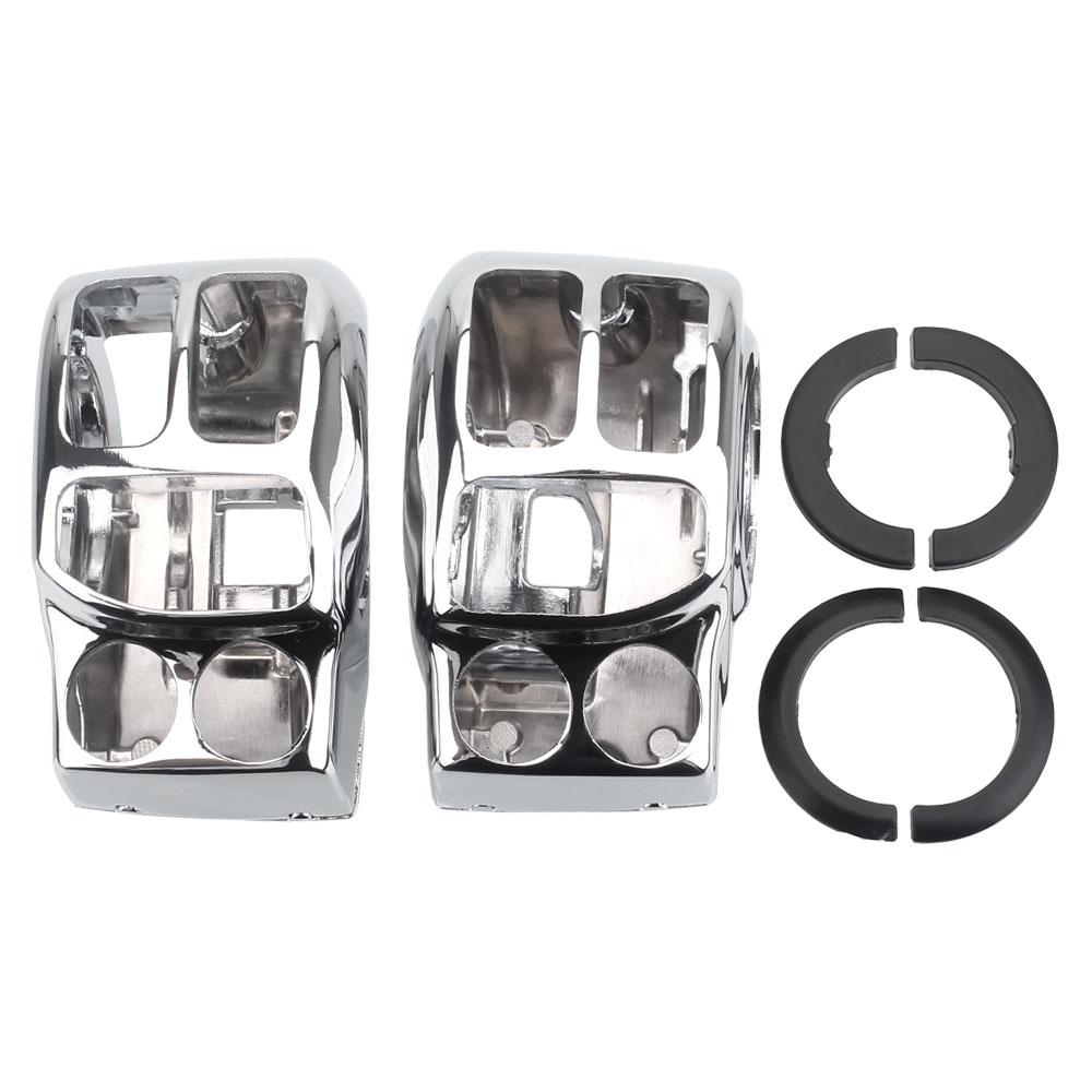 Motorcycle Part  Left&Right Chrome Handlebar Control Switch Housings Fit For Harley Touring Road Glide 3 FLTRT 2023 2024-Later
