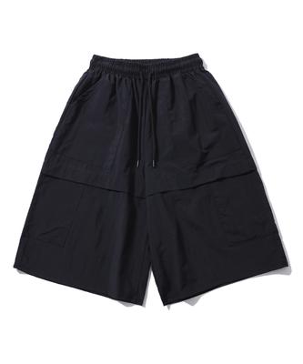Sseochi410 Nylon Half Pocket Shorts Black