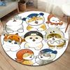 Mofusand Round Area Rug,Carpet Rug for Living Room Bedroom Sofa Playroom Decor,Non-slip Floor Mat
