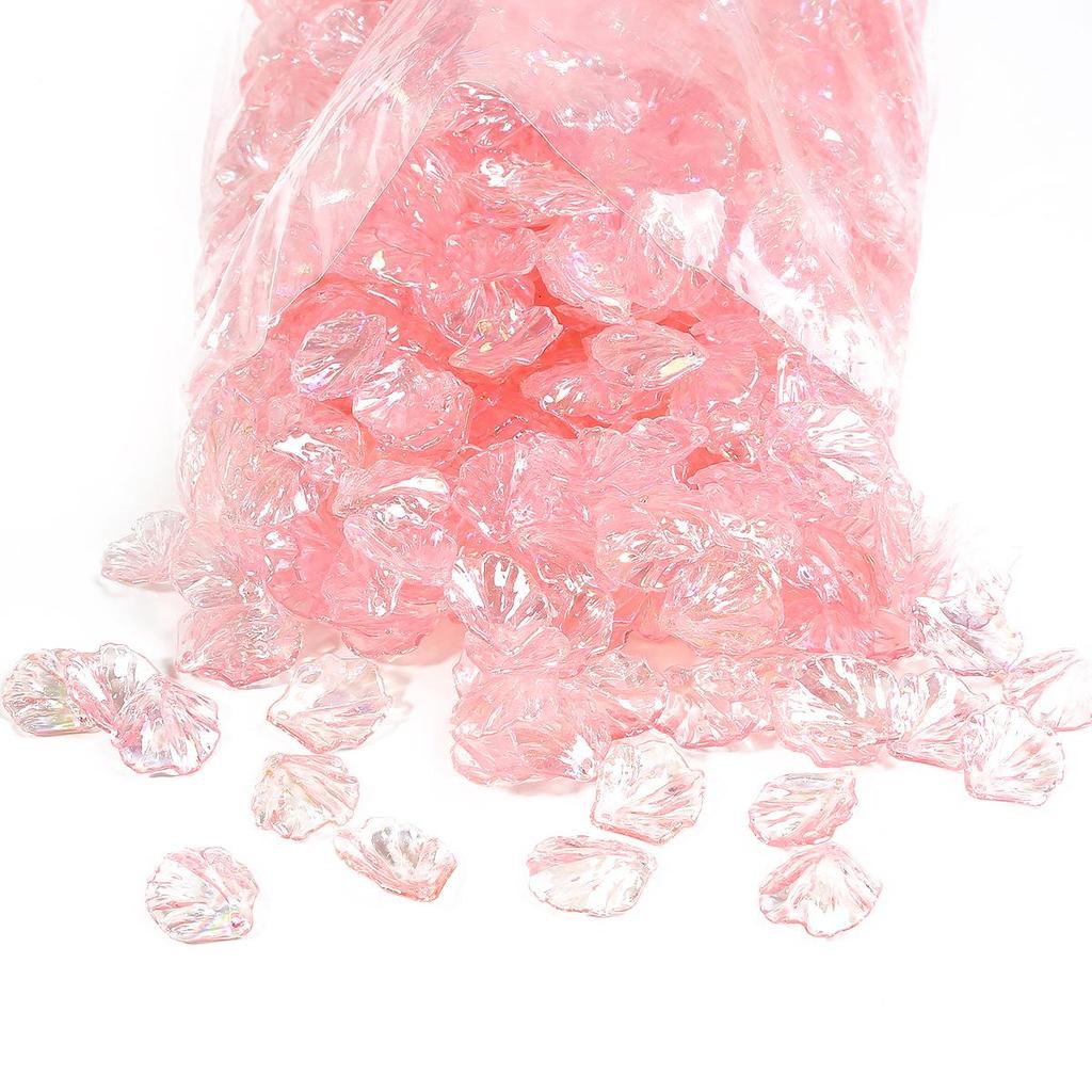 500g ABS Acrylic Imitation Shell Peony Petals Pendant Charm Beads For Jewelry Making Antique Hairpin Accessories