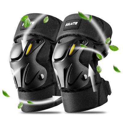 1Pair Protective Motorbike Kneepad Shock Absorption Motorcycle Knee Guard Keep Warm for Motocross Racing Mountain Biking
