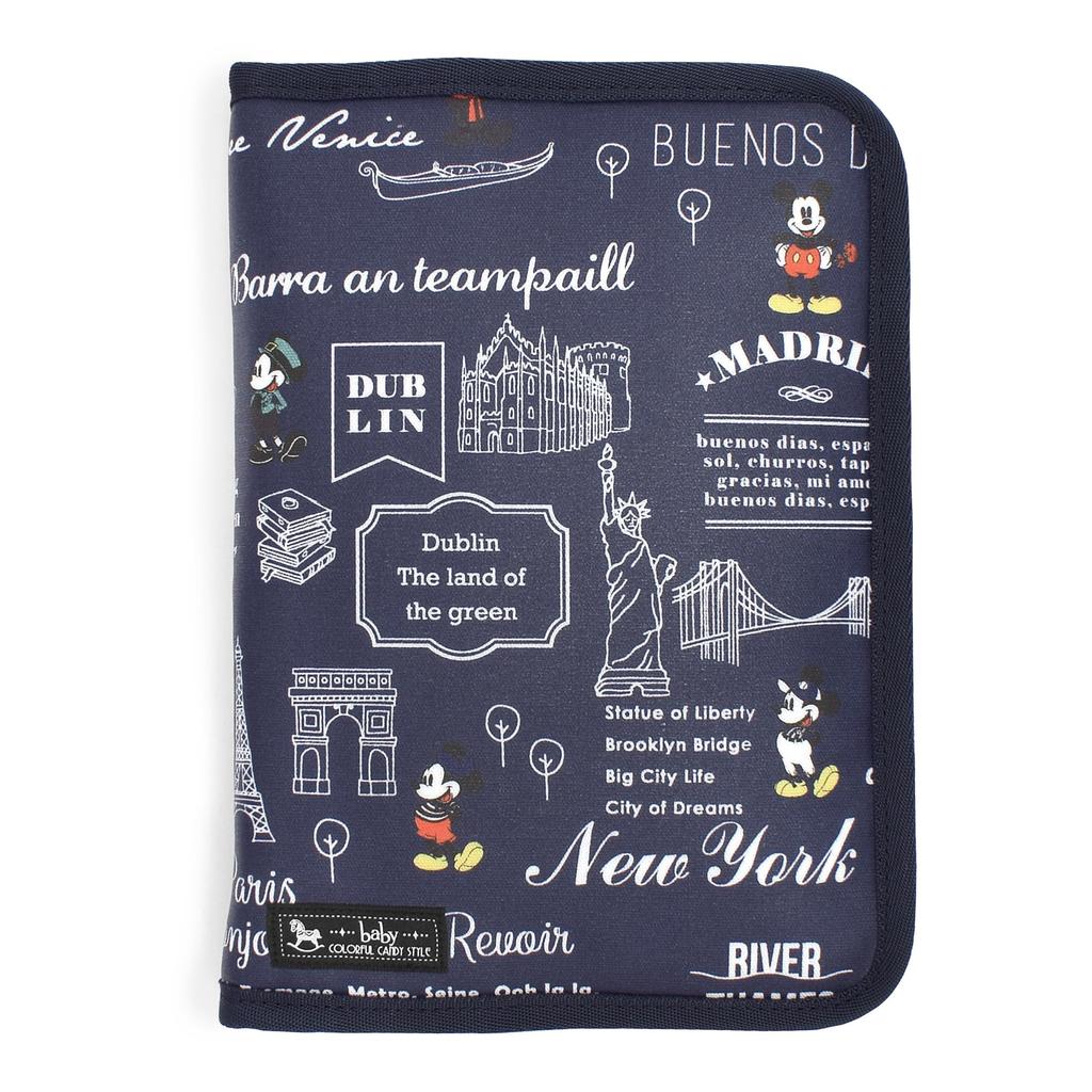 COLORFUL CANDY STYLE Disney and Child Health Handbook Zipper Set of Different Mickey Mouse Minnie Multi-Purpose Case/Mother Case, Type, 2, Patterns &