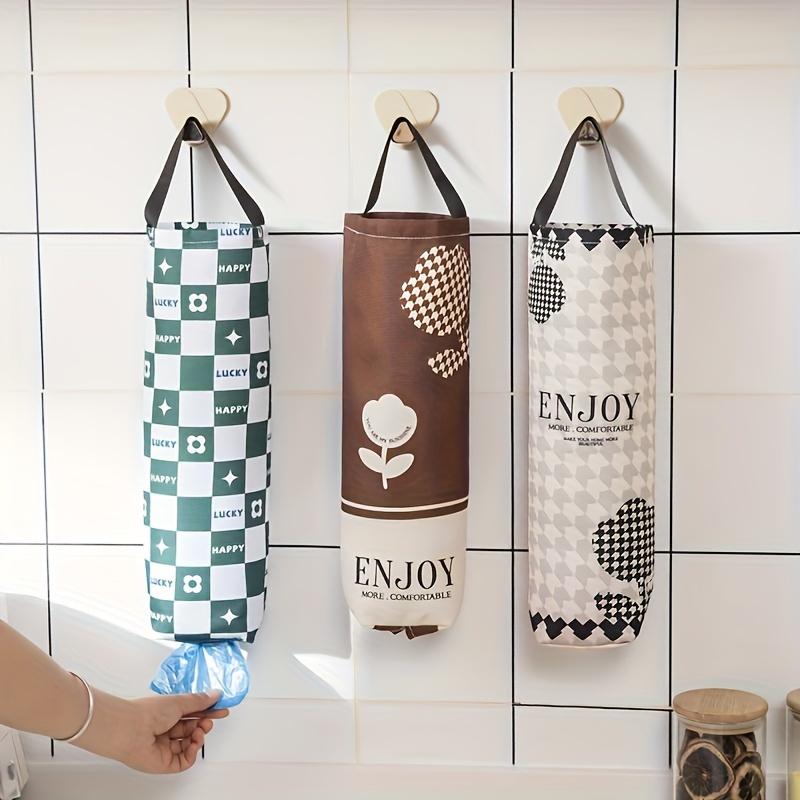 1pc garbage storage bag, wall mounted kitchen storage artifact, garbage plastic bag storage hanging bag, miscellaneous sorting