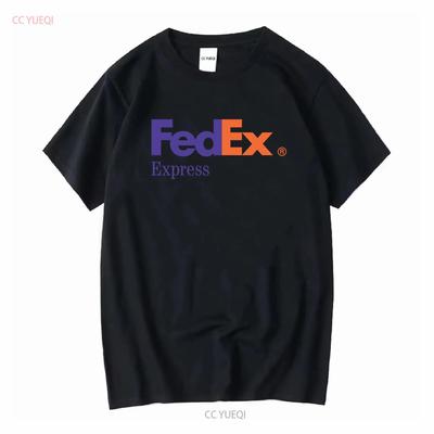 Camiseta 100% Algodón Logo FedEx Express S 5XL Negro vintage Lavado moda Casual hombre Ligeramente Unisex Top Para el Uso Diario