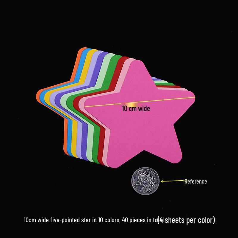 Carton colorat gros: Forme de Inimă, Stea, Floare de Prun și Rotunde pentru Origami și Meșteșuguri pentru Copii