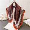 French Retro Imitation Silk Printing Square Scarf Shawl Scarf High-end Neck Small Square Scarf Headscarf Silk Scarf Women
