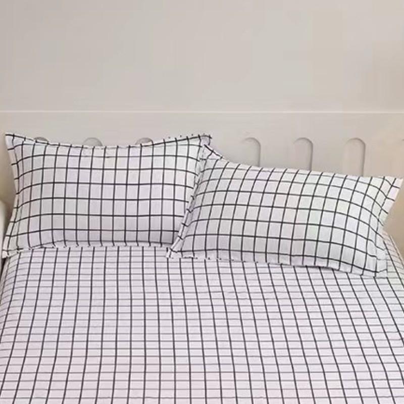 Cotton Pillowcase 48x74cm Soft Breathable Plain Solid Color Envelope Adult Single Pillow