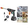 Cordless Pressure Washer Rechargeable for Household Cleaning Floor Driveways With 3m Water Hose