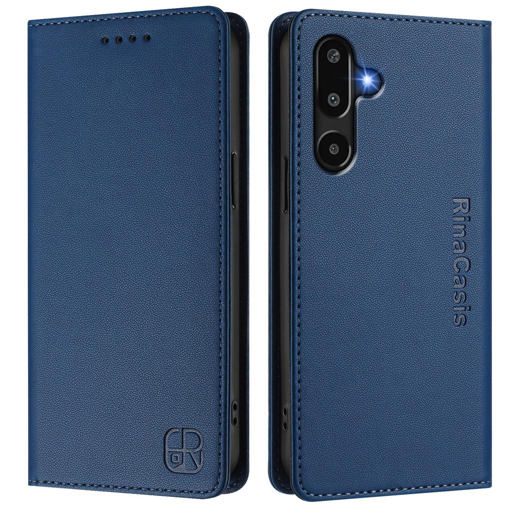 For Samsung Galaxy M16 5G/Galaxy F16 5G Leather Case RINACASIS RC01 Phone Cover with RFID Blocking Wallet Stand