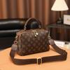 Retro Light Luxury Fashionable Early Spring Bag for Women Fashion New Niche Print Boston Pillow Bag Handheld Crossbody Bag