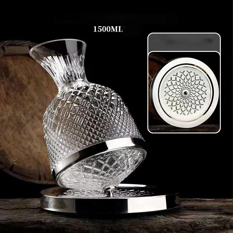 JUSTINLAU Handmade Red Wine Glass & Decanter Big Belly Crystal Glass Burgundy Bordeaux Goblet Wedding Birthday Party Supplies