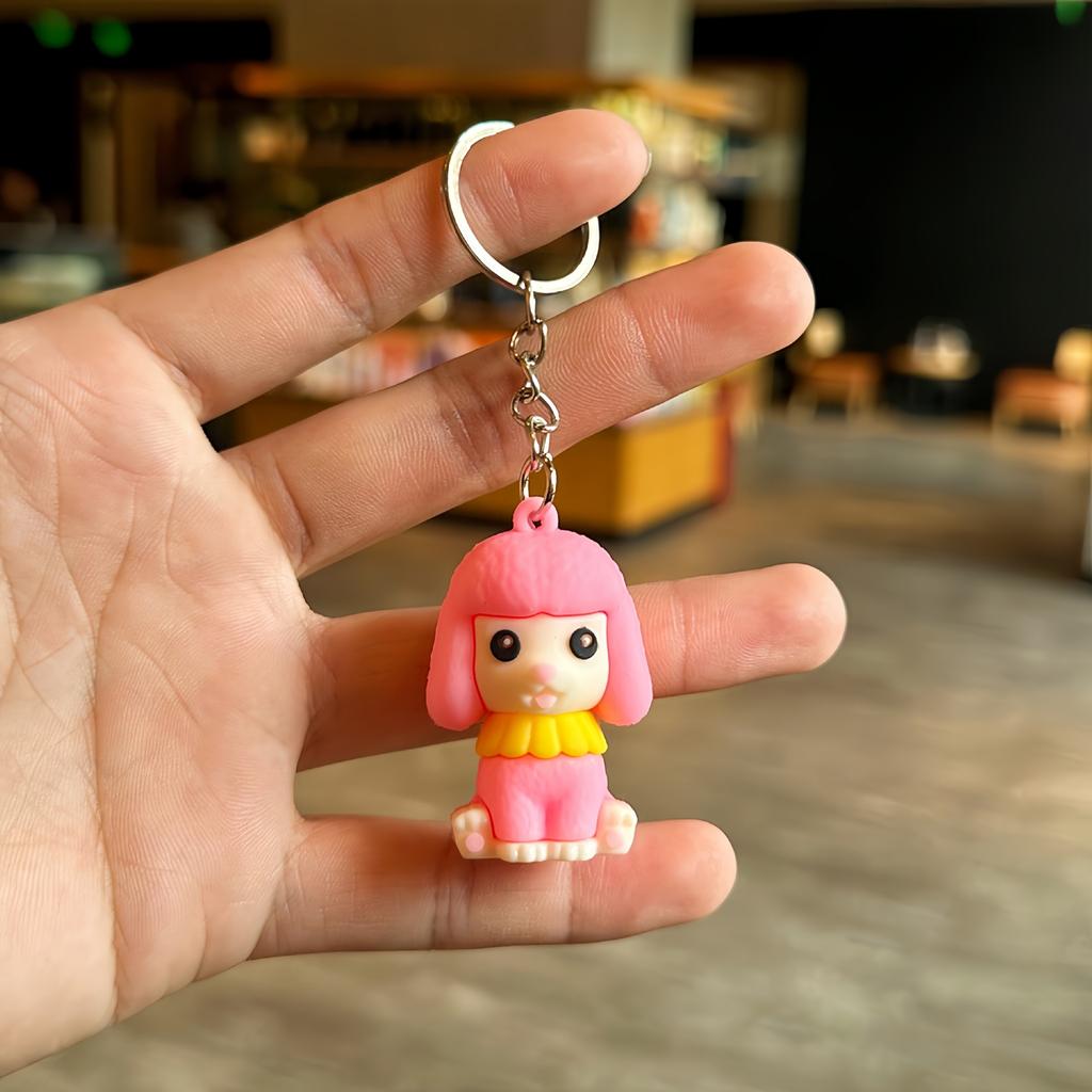 Cartoon Cute Puppy Keychain Pendant Doll Student School Bag Accessories Small Gift Wholesale