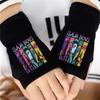 Cartoon Printed Fingerless Gloves For Boys And Girls