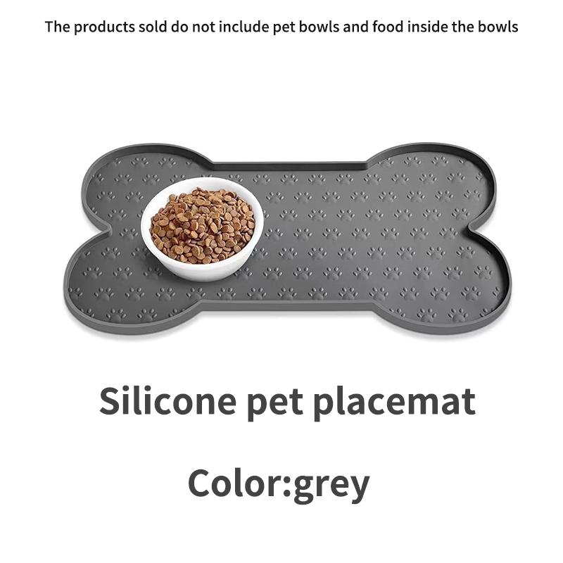 

pet silicone mat, dog feeding mat, easy to clean silicone mat, dog food bowl mat, dog eating bowl mat серый