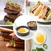 4 PCS Black Orange Egg Ring Non-Stick Egg Patty Maker Convenient Egg Cooker  Indoor Cooking