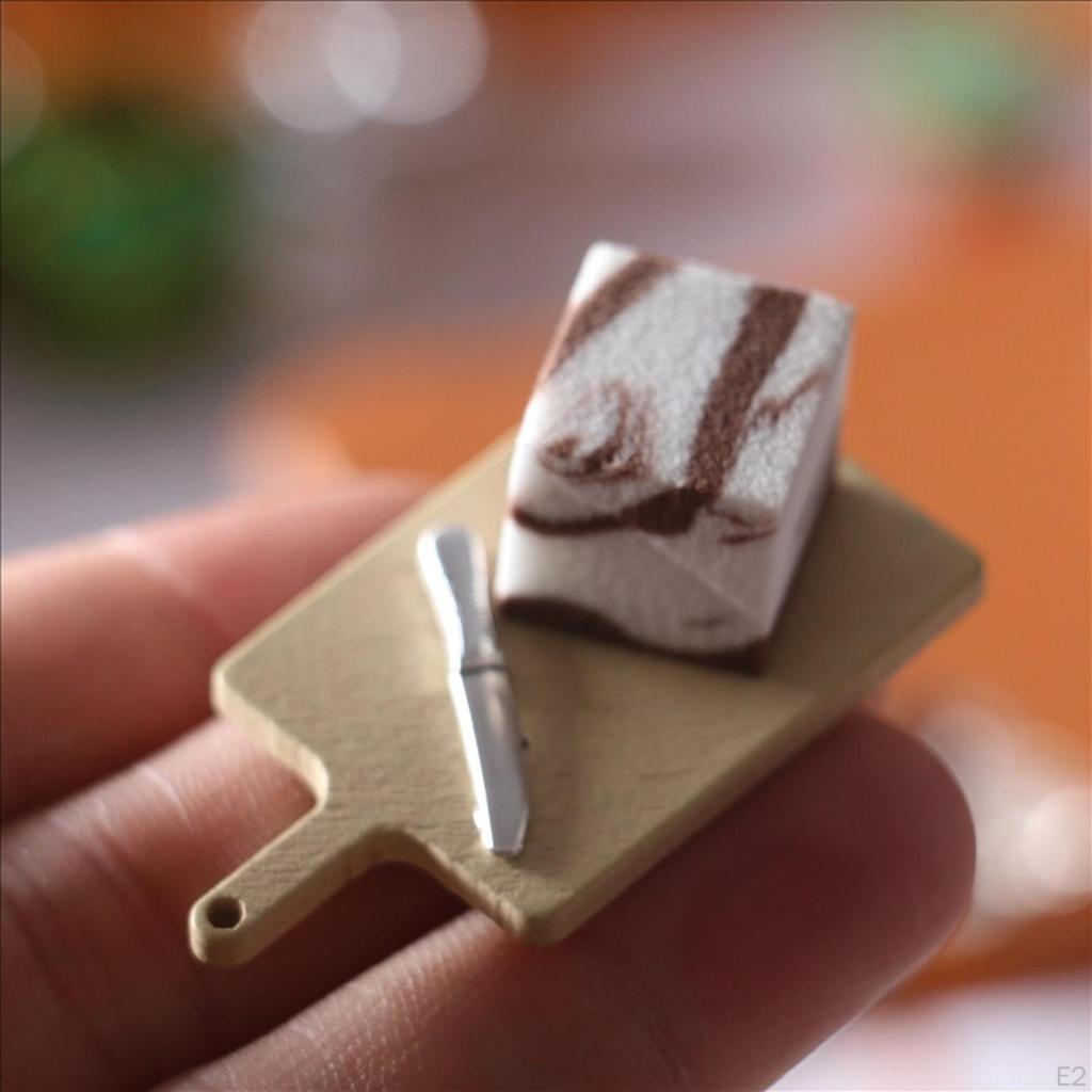 Dollhouse Miniature Cake Food Dessert Models, Pastry Accessories Ornaments DIY Pou House