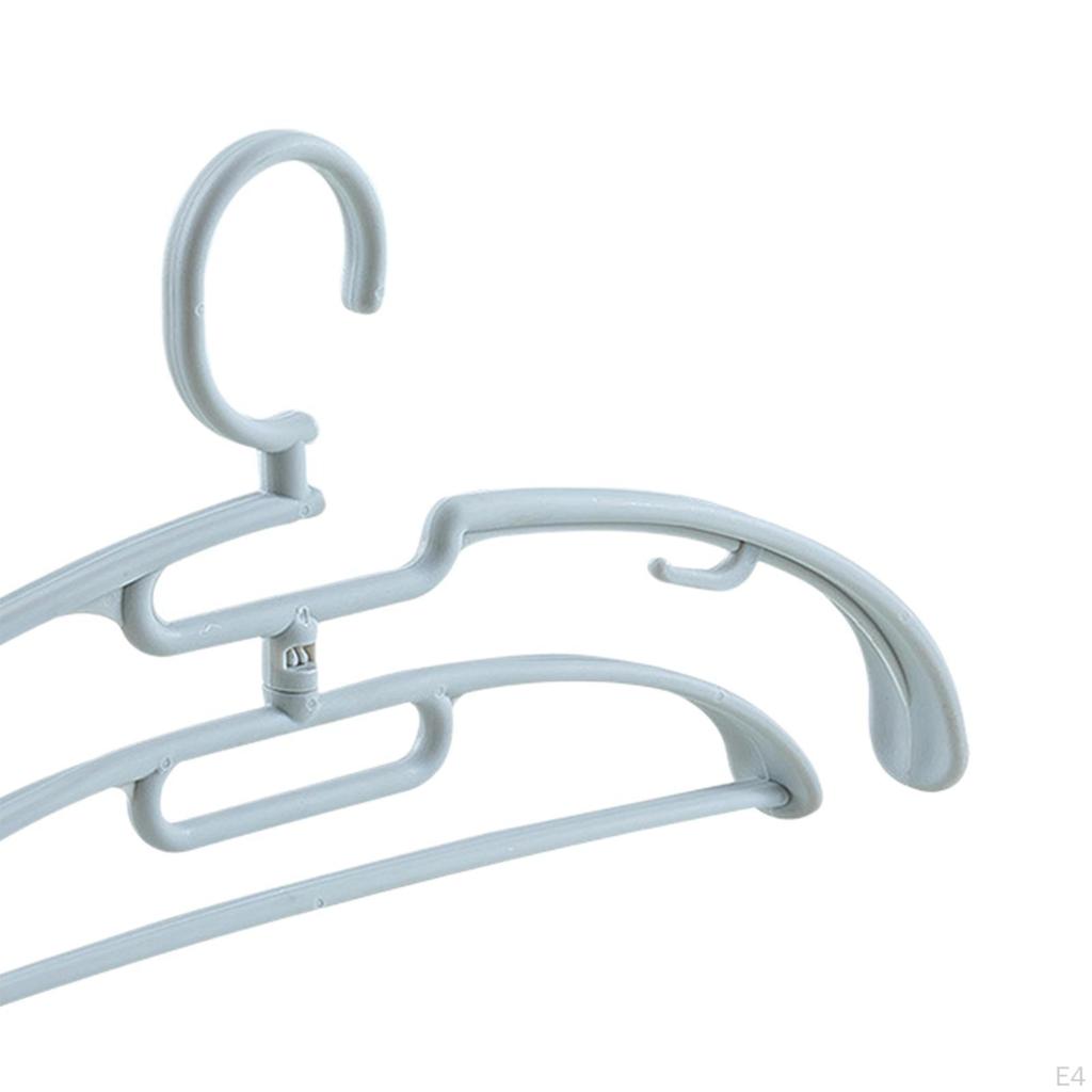 6 Piece Clothes Set Storage Hanger Versatile Double Layer Shoulder Shape Good Support for