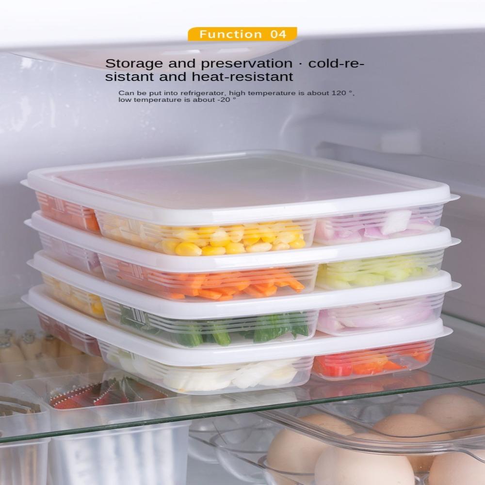 Divided Food Preparation Storage Box 4/5/6Grids Onion Ginger Fresh Storage