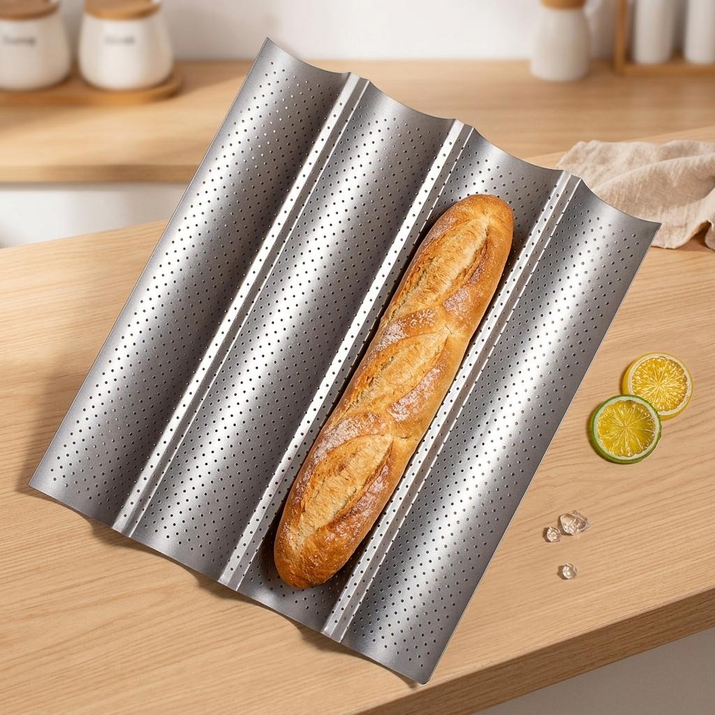 Baguette-Cake Pan Non Stick Baking Mold for Home Use with Aluminum Alloy and Food Grade Coating