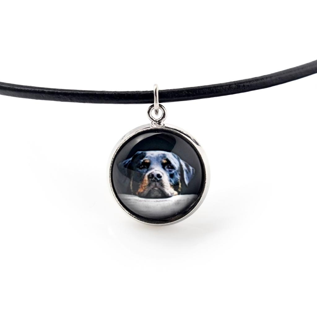 Rottweiler, Rott, Rottie - necklace pendant with your photo, handmade, handcrafted jewelry by Art-Dog brand