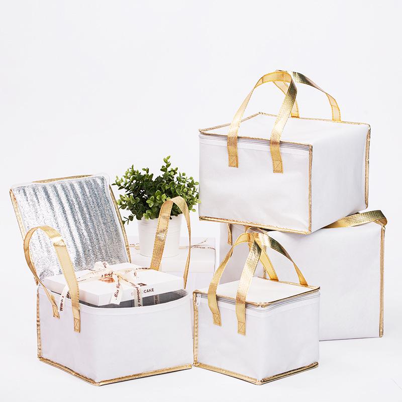 

Multi-Color Thickened Insulated Birthday Cake Bag - Cold Preservation Aluminum Foil Tote Small 4 inch Single 21*21*18