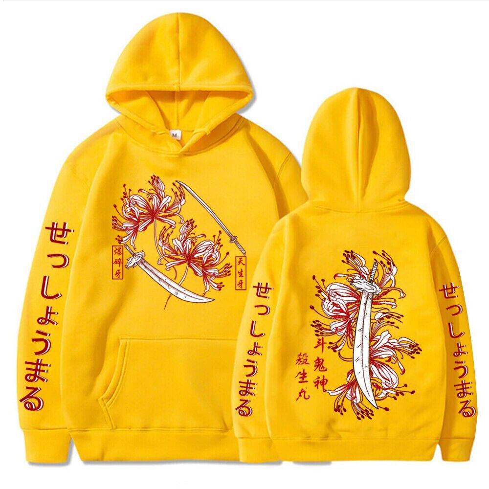 Japan Anime Inuyasha Kagome Print Hooded Men Women Prevalent Hoodies Casual Oversized Sweatshirt Harajuku Male Manga Streetwear