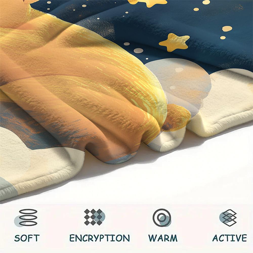 Animals in Dreams Print Flannel Blanket, High quality Comfortable for All Seasons, Home Decor, Warmth and Comfort, Perfect for Christmas Gifts