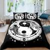 Black And White Duvet Cover Set Bohemian Mandala Bedding Set For Boys Yin And Yang Polyester Comforter Cover King Size