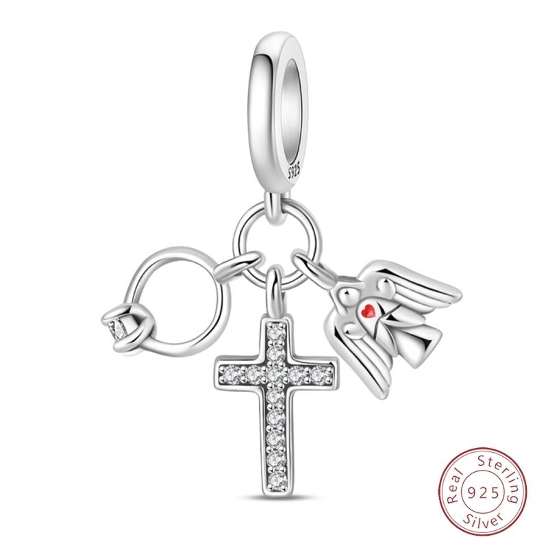 Lucky Copper Devil'S Eye Angel Cross Charms Beads Suitable For Wedding Party Diy Original Exquisite Jewelry Gifts