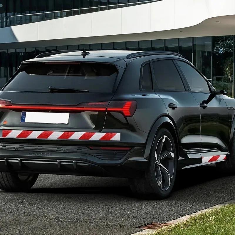 Red White Reflective Tape High Intensity Waterproof Conspicuity Tape for Car Truck Trailer Motorcycle Night Safety Warn 3Meters