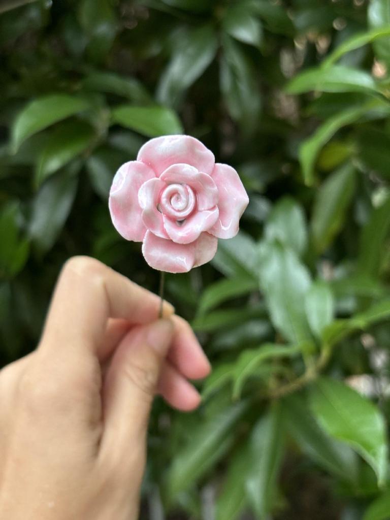 Handmade High-Temperature Ceramic Flower Bouquet Ornament