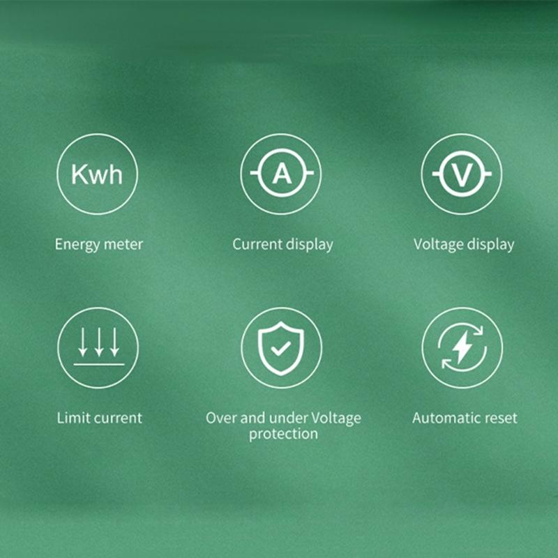 Upgraded Electricity Usage Monitor with Voltage Current Display Digital Power- Energy Tester Easy Wiring for Household