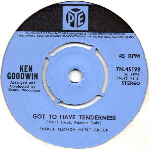 

7inch Record KEN GOODWIN - Settle Down 7N45198 Pye Records 1972 UK Pop Used