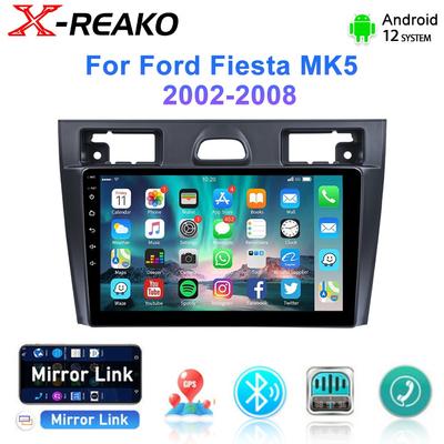 Pro Ford Fiesta Mk VI 5 Mk5 2002 - 2008 Android 12.0 Autorádio Multimediální GPS Navigace Přehrávač Stereo Carplay 2 Din DVD Carplay