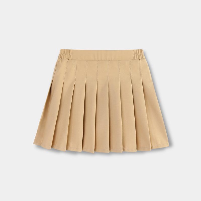 Летние юбки для девочек, однотонные, на резинке, детские, плиссированные юбки для девочек, высококачественная юбка для танцев для девочек 110 хаки