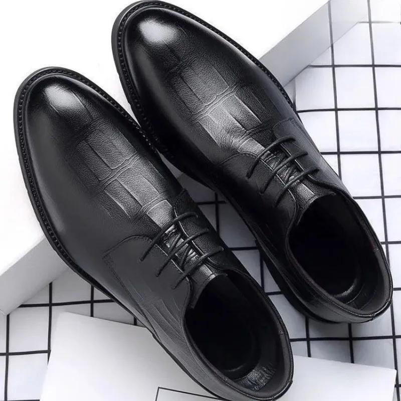 Korean Style Round Toe Social Shoe Male Young Students Low Price 2026 New Clothing Gentleman 39 Footwear Suit Men's Formal Shoes