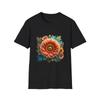 Floral Art Unisex Softstyle T-Shirt, Vintage Flower Tee, Nature Lover Gift,
