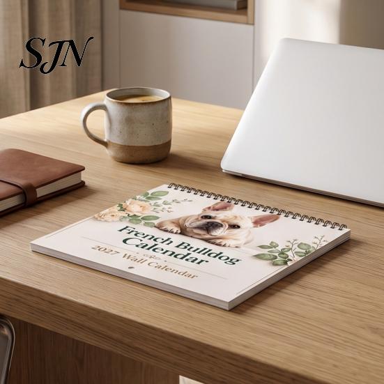 2027 Wall Calendar French Bulldogs Calendar, Jan.2027 - Dec.2027 12 Monthly Planner, Cute Thick Paper Planner Dogs Hanging for Home Office, Gifts Dog