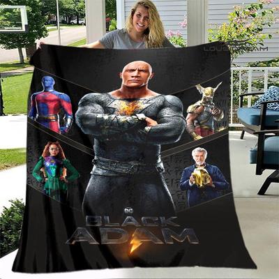 Black Adam Poster Printed Blanket Warming Beautiful Bed Blanket Flannel Soft and Comfortable Home Travel Blanket Birthday Gift