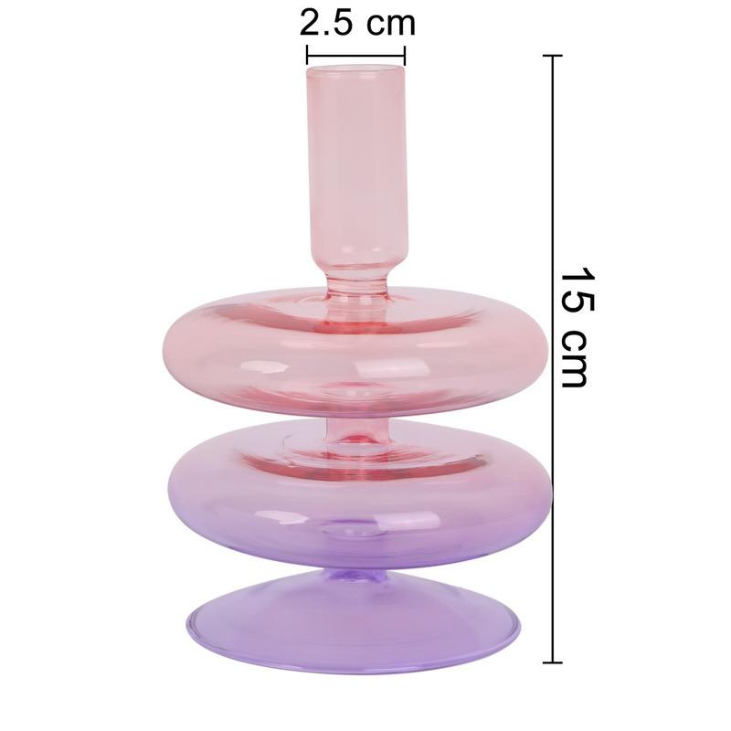 Home Decoration Glass Vase Room Decoration Flower Pot Modern Color Crystal Transparent Hydroponic Plant Flower Arrangement Art