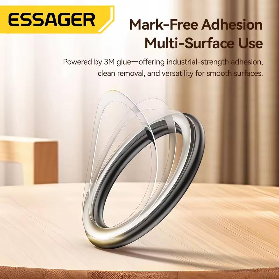 Essager Magnetic Metal Ring for iPhone 16 15 14 MagSafe Magnet for Android Phones Plate Sticker Rings For Wireless Charger Stand