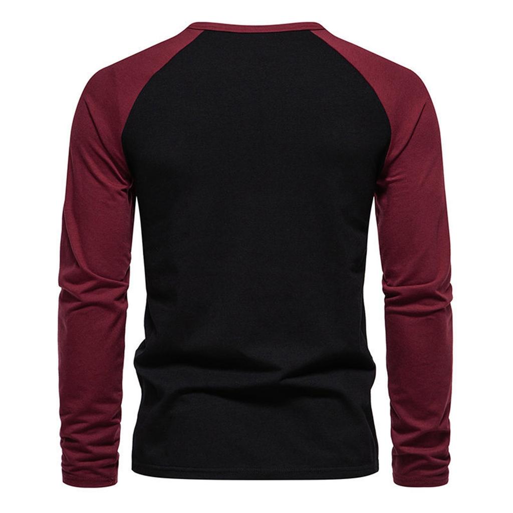 Collar Men's Base Shirt Casual Long Sleeved T-shirt For Men