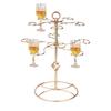 Albero da Bevande 2 Piani 10 Supporti Espositore Calici da Vino Albero di Champagne Per Cucina Sala da Pranzo Festa Bar Bancone di Casa Matrimonio Ristorante