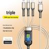 100W Crystal 3-in-1 Transparent Data Cable with Light Version