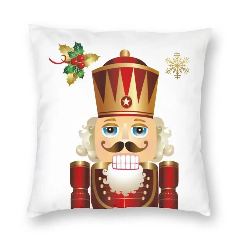 Nutcracker Doll Print Sofa Cushion Cover Pillowcase Home Decoration Party Car Bedding